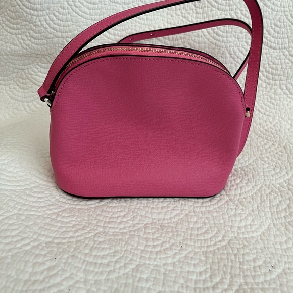 Kate Spade Pink Saffiano Leather Dome Crossbody Purse - Picture 11 of 13